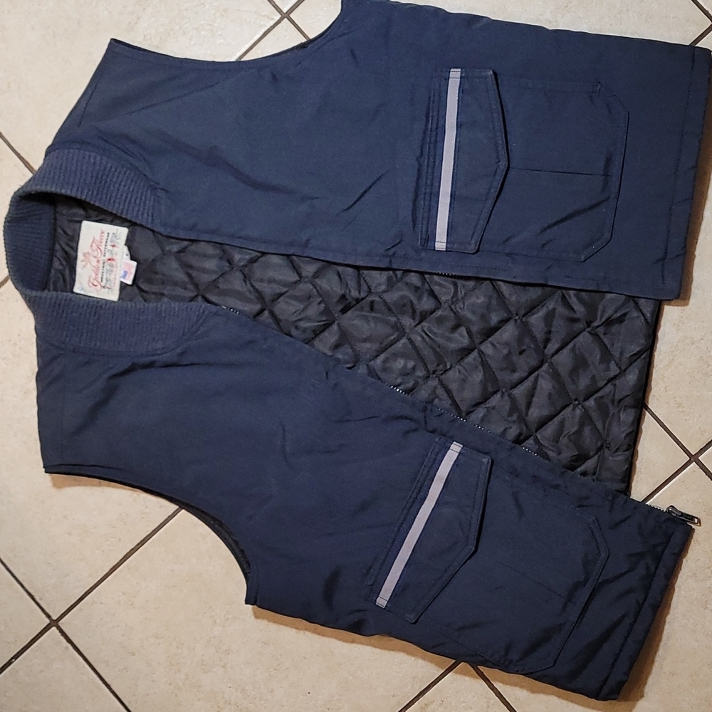 70s (ish) Quilt-lined Zippered Work Vest